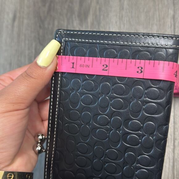 Vintage Coach Signature Black Clutch/Wristlet - Picture 8 of 9